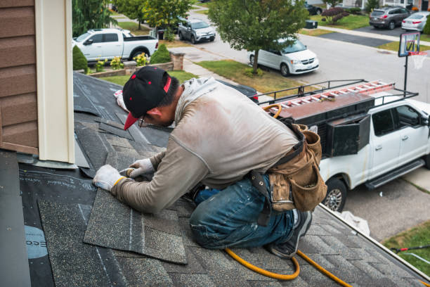 Professional Emergency Roof Repair technician working in Lewiston, MN